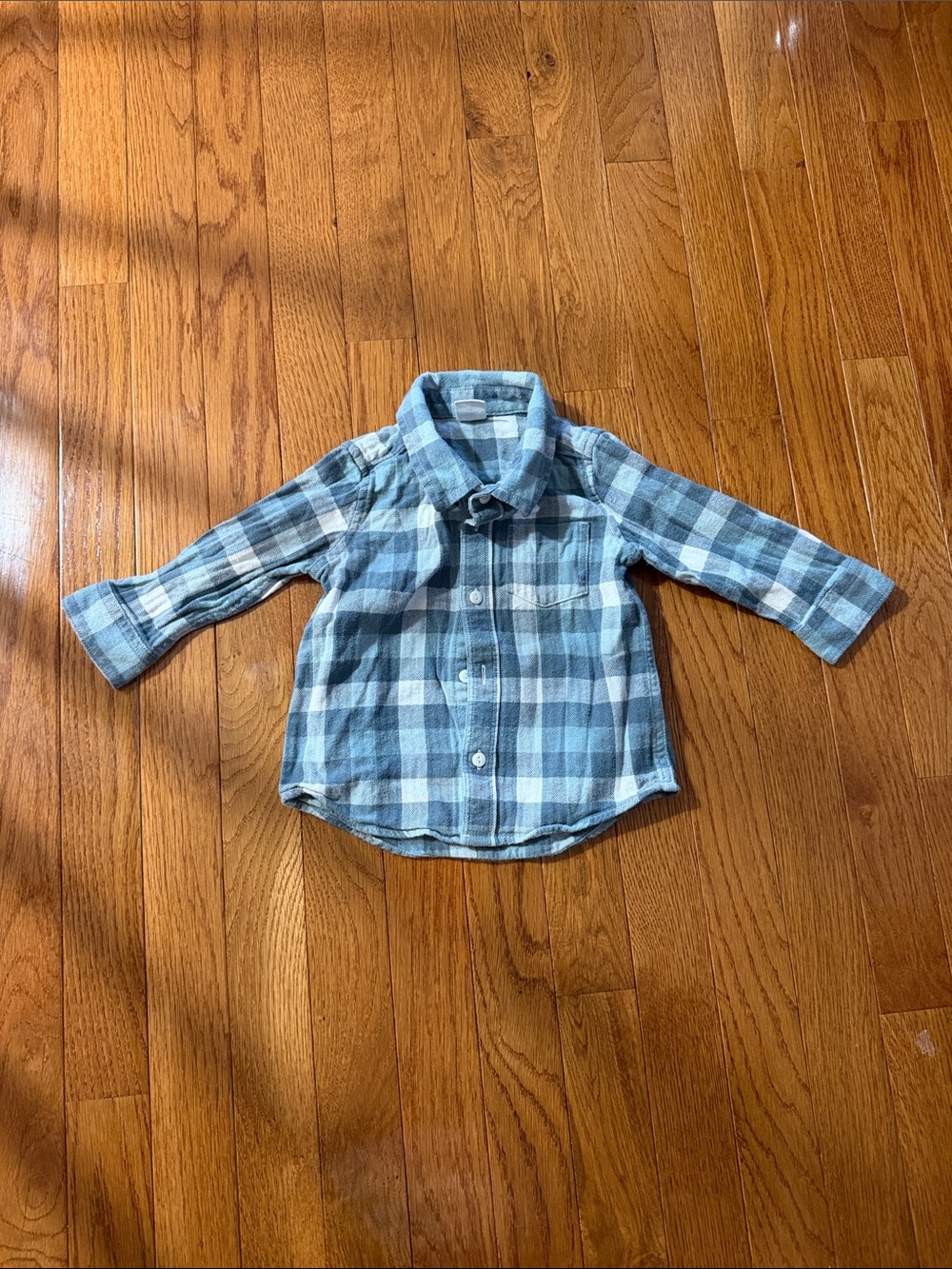 12-18M - Baby Gap Blue Plaid Button-Up Shirt
